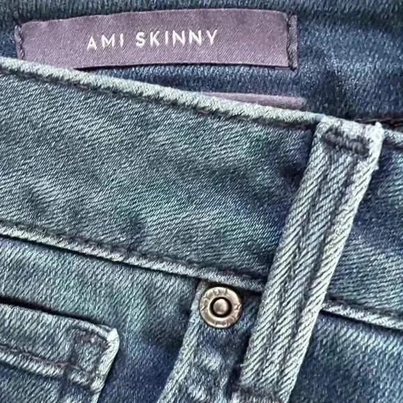 NYDJ Ami Skinny Ankle Geometric Laser Print Jean in Firesky, Dark Wash Size 10 - Picture 4 of 6